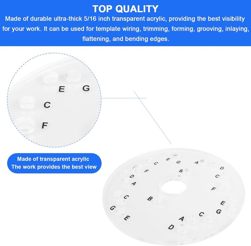 UYZO Dia 6-1/2" Router Base Plate with Letter-Marked Holes, Fits for Porter Cable, Craftsman, Dewalt, Hitachi, Ryobi (71369) - Image 4
